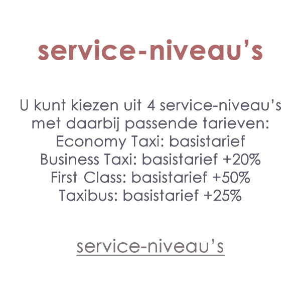 De verschillende service-niveaus